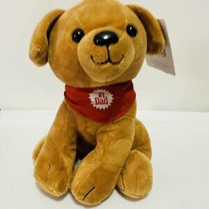 #1 Dad Puppy Dog Stuffed Animal W/ Bandana Plush Toy - Hallmark